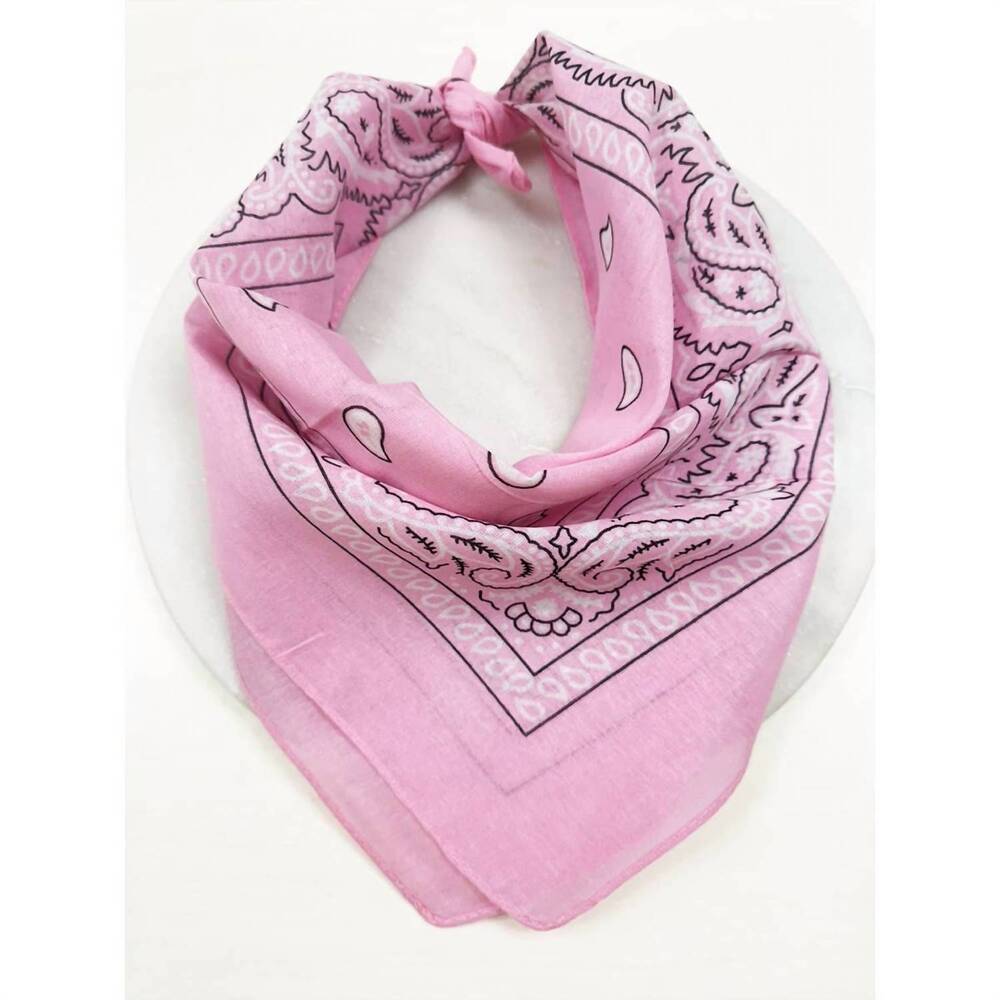 NEW LOVE AND REPEAT women's paisley pattern bandana in pink